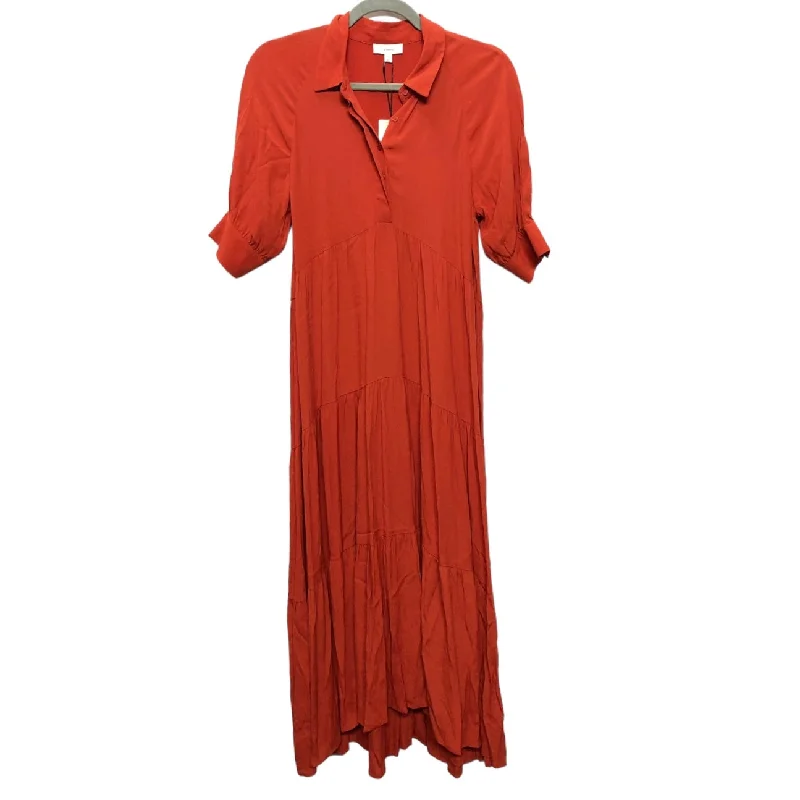 Dress Casual Midi By A Loves A In Orange, Size: Xs