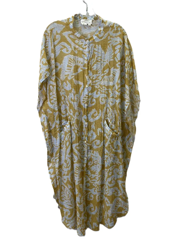 Dress Casual Midi By Anthropologie In Yellow, Size: Os