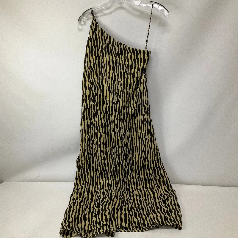 Dress Casual Midi By Faithfull The Brand In Zebra Print, Size: 8