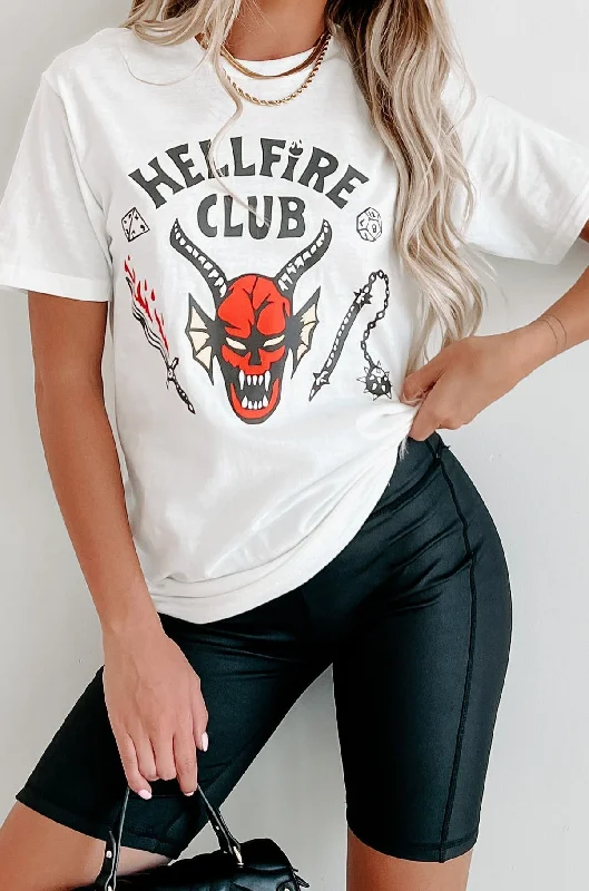 "Hellfire Club" Graphic - Multiple Shirt Options (White) - Print On Demand