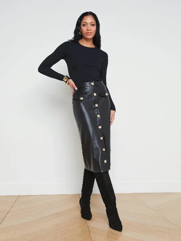 Milann Faux Leather Skirt