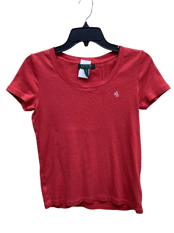 Top Short Sleeve By Polo Ralph Lauren In Red, Size: S