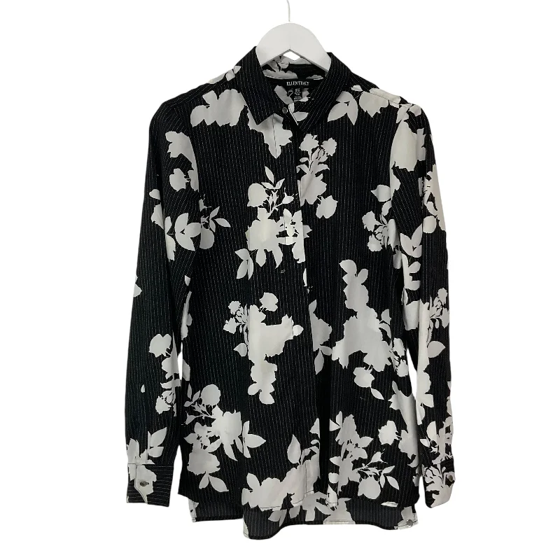 Blouse Long Sleeve By Ellen Tracy In Black, Size: M