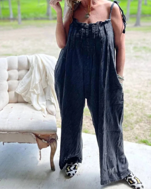 Bittersweet Romper In Washed Black