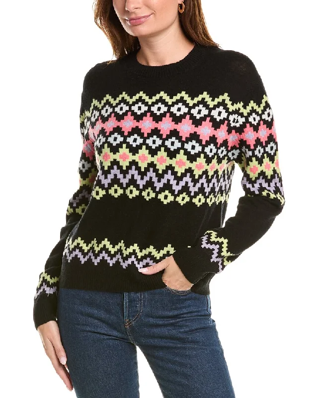 Brodie Cashmere Wool & Cashmere-Blend Color Pop Fairisle Jumper