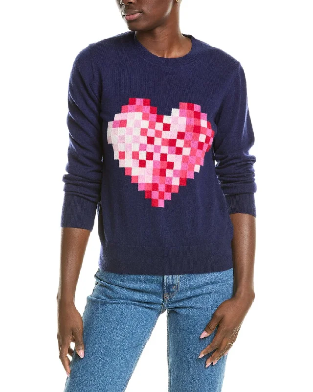 Brodie Cashmere Wool & Cashmere-Blend Pixel Heart Jumper