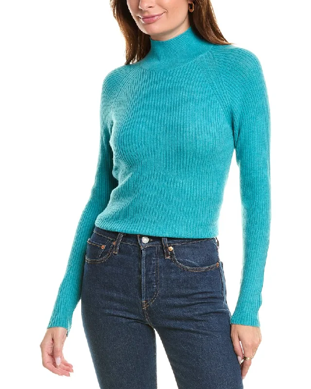 Brodie Cashmere Wool & Cashmere-Blend Skinny Mock Neck Jumper