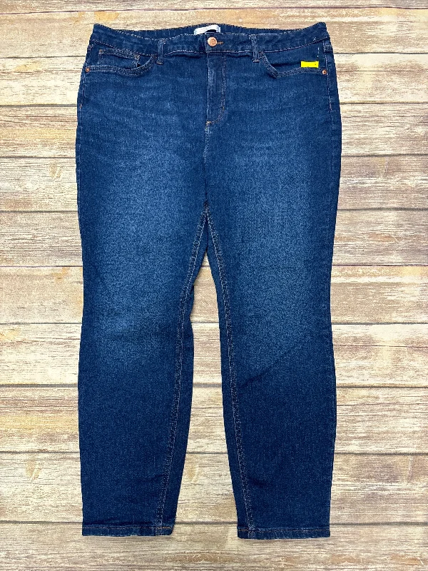 Jeans Skinny By Lc Lauren Conrad In Blue Denim, Size: 18