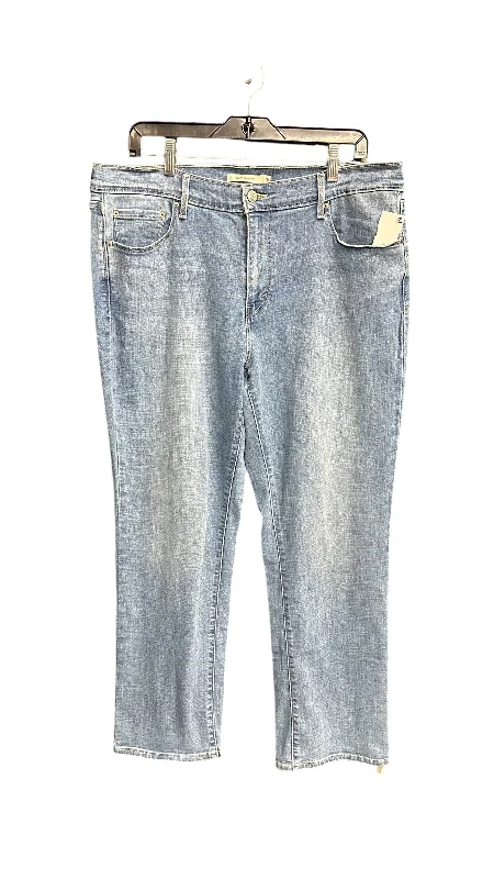 Jeans Straight By Levis In Blue Denim, Size: 16