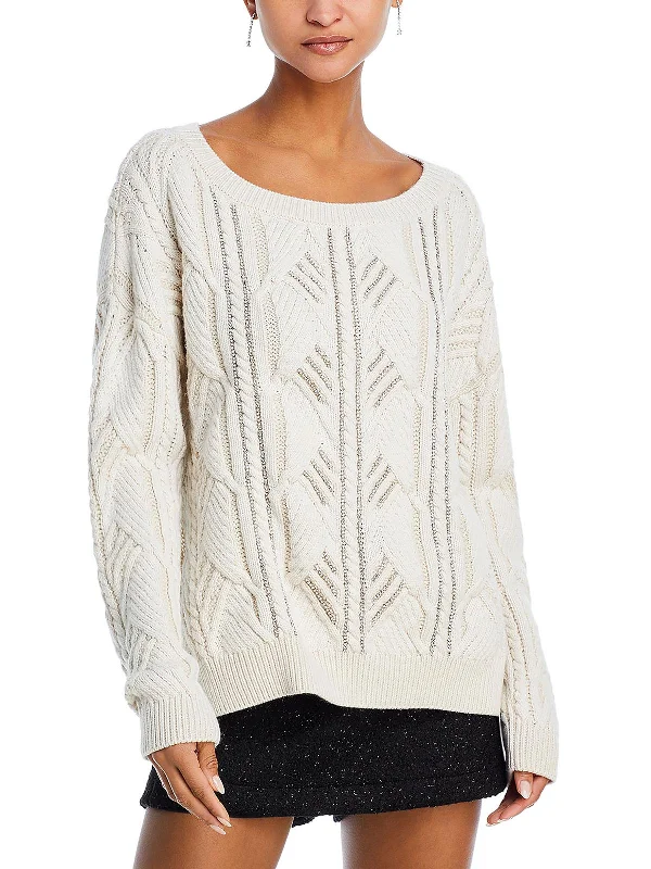 Lucille Womens Wool Blend Long Sleeves Pullover Sweater