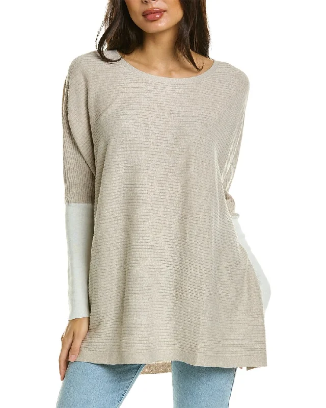 Raffi Cross Rib Linen-Blend Pullover