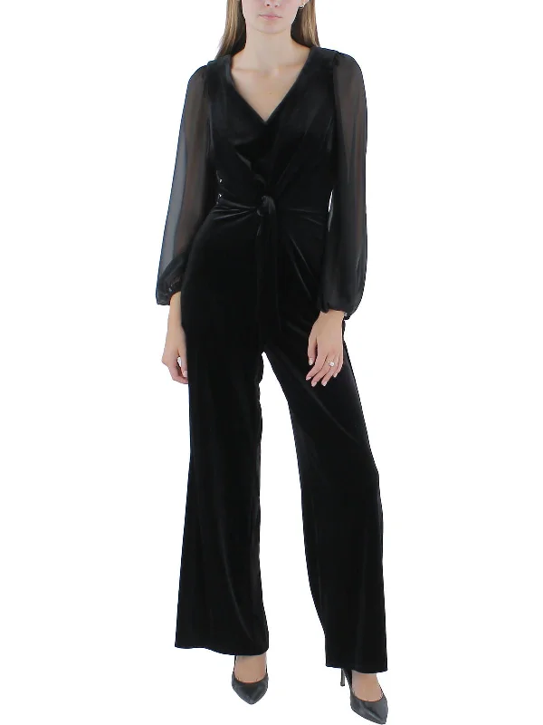 Womens Velvet Jumpsuit