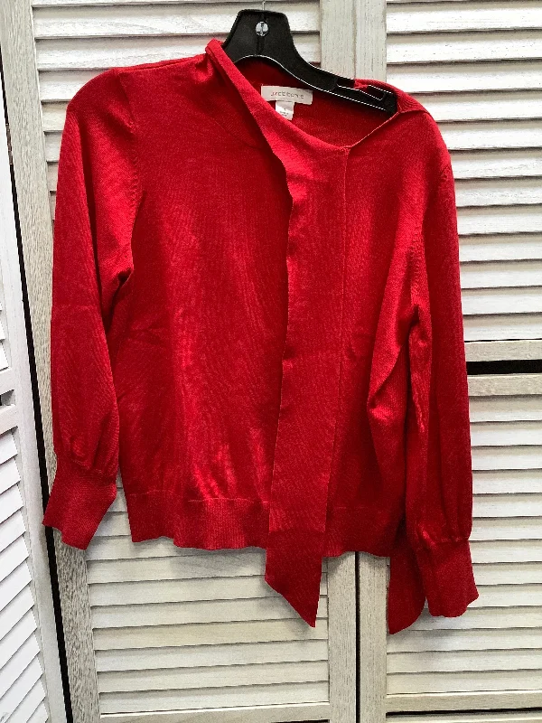 Top Long Sleeve By Liz Claiborne In Red, Size: L