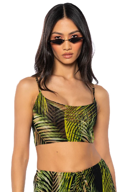 ISLAND ESCAPE MESH BRALETTE TOP