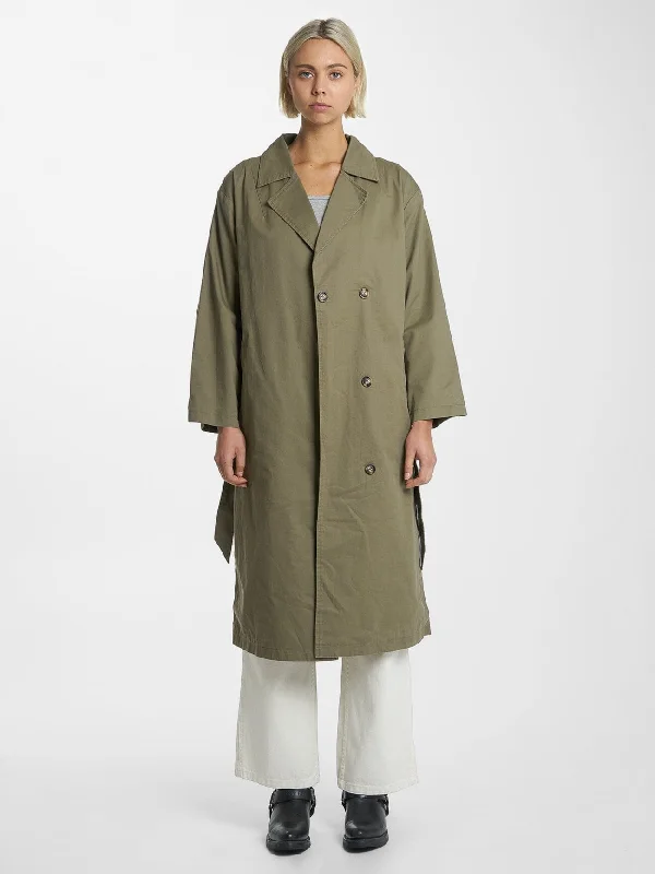 Adrianna Trench Coat - Aloe