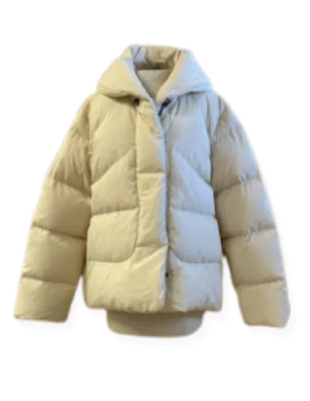 Puffer Coat In Cream