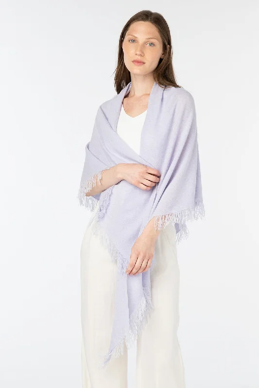 Kinross Cashmere Triangle Fringe Wrap